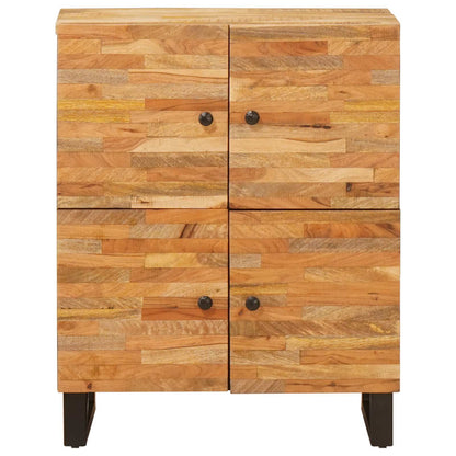 Side Cabinet with Door Brown 60 x 33 x 75 cm Solid Mango Wood