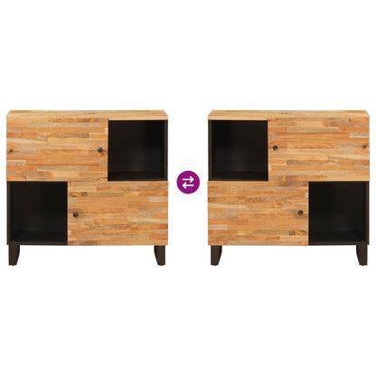 Side Cabinet Brown 80 x 33 x 75 cm Solid Mango Wood