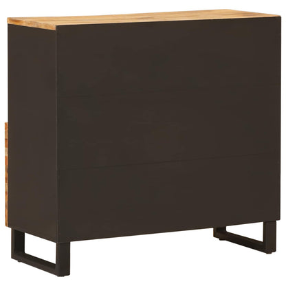 Side Cabinet with Drawer Brown 90 x 33 x 75 cm Solid Mango Wood