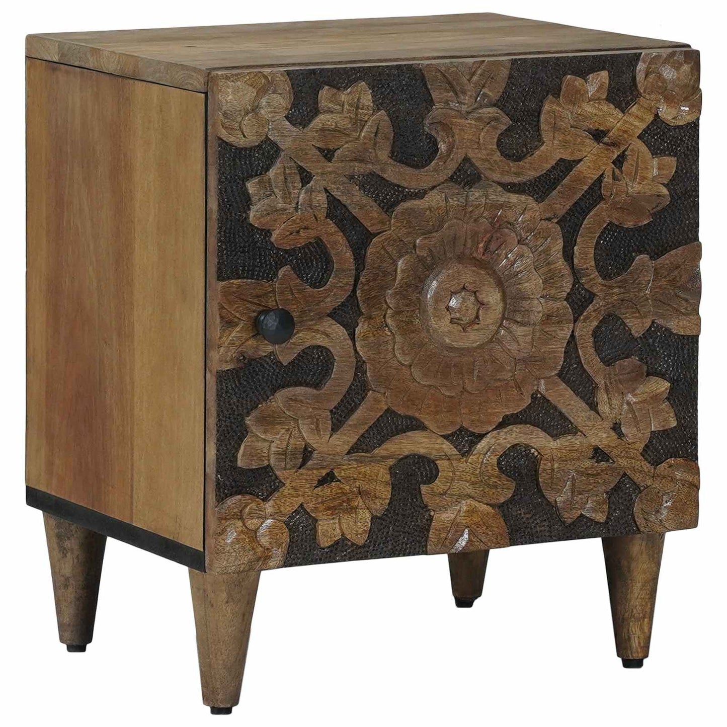 Bedside Cabinet Brown 40 x 33.5 x 46 cm Solid Mango Wood