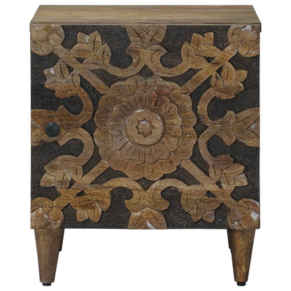 Bedside Cabinet Brown 40 x 33.5 x 46 cm Solid Mango Wood