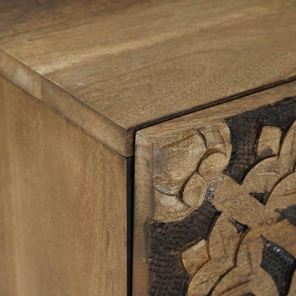 Bedside Cabinet 2 pcs Brown 40 x 33.5 x 46 cm Solid Mango Wood