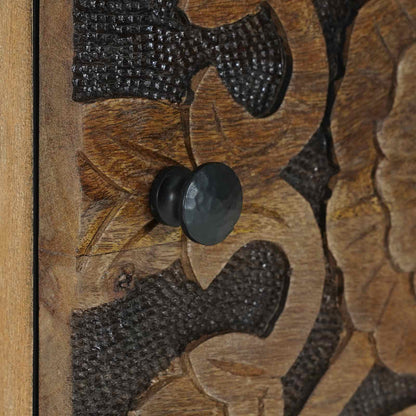 Bedside Cabinet 2 pcs Brown 40 x 33.5 x 46 cm Solid Mango Wood