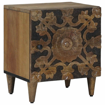 Bedside Cabinet 2 pcs Brown 40 x 33.5 x 46 cm Solid Mango Wood