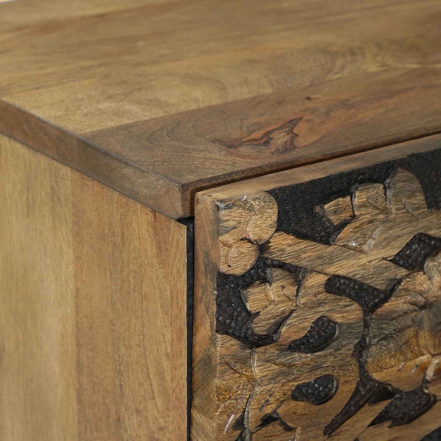 Bedside Cabinet Brown 40 x 33.5 x 46 cm Solid Mango Wood