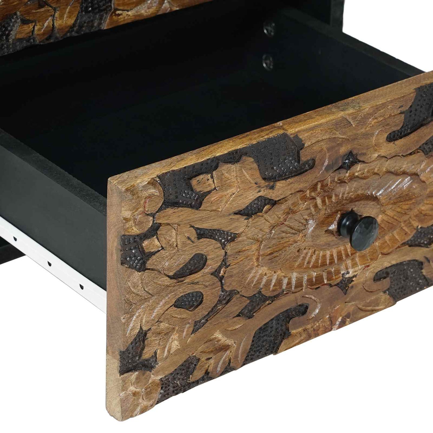 Bedside Cabinet Brown 40 x 33.5 x 46 cm Solid Mango Wood