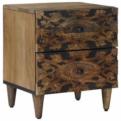 Bedside Cabinet Brown 40 x 33.5 x 46 cm Solid Mango Wood