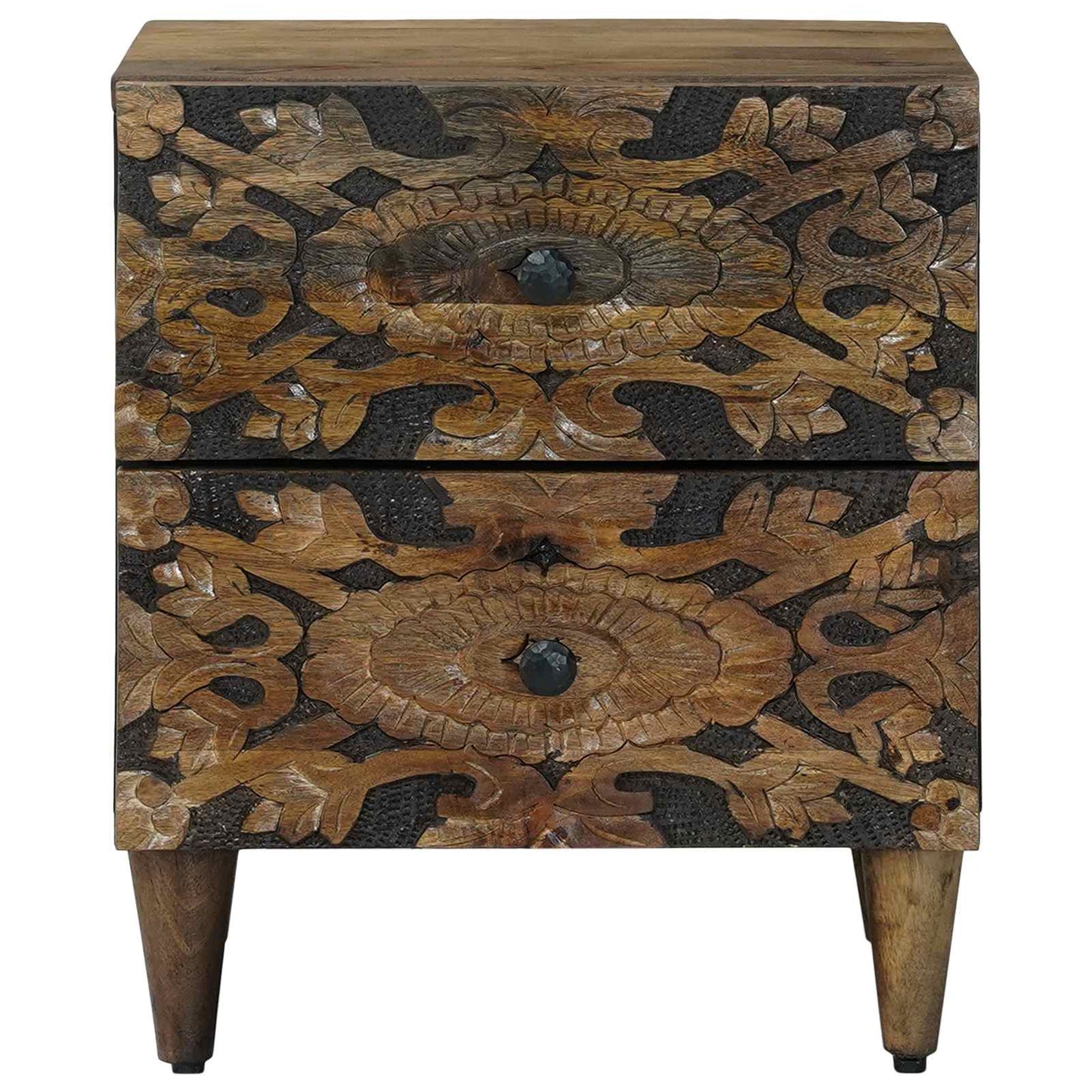 Bedside Cabinet Brown 40 x 33.5 x 46 cm Solid Mango Wood