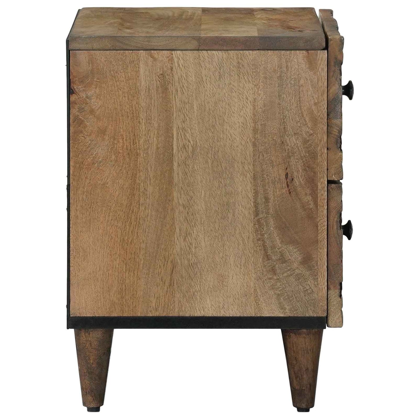 Bedside Cabinet Brown 40 x 33.5 x 46 cm Solid Mango Wood