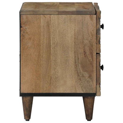 Bedside Cabinet Brown 40 x 33.5 x 46 cm Solid Mango Wood