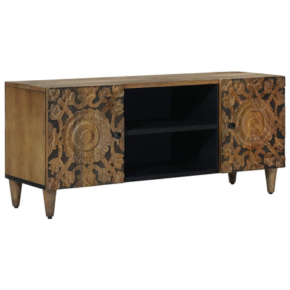 TV Cabinet Brown 105 x 33.5 x 46 cm Solid Mango Wood