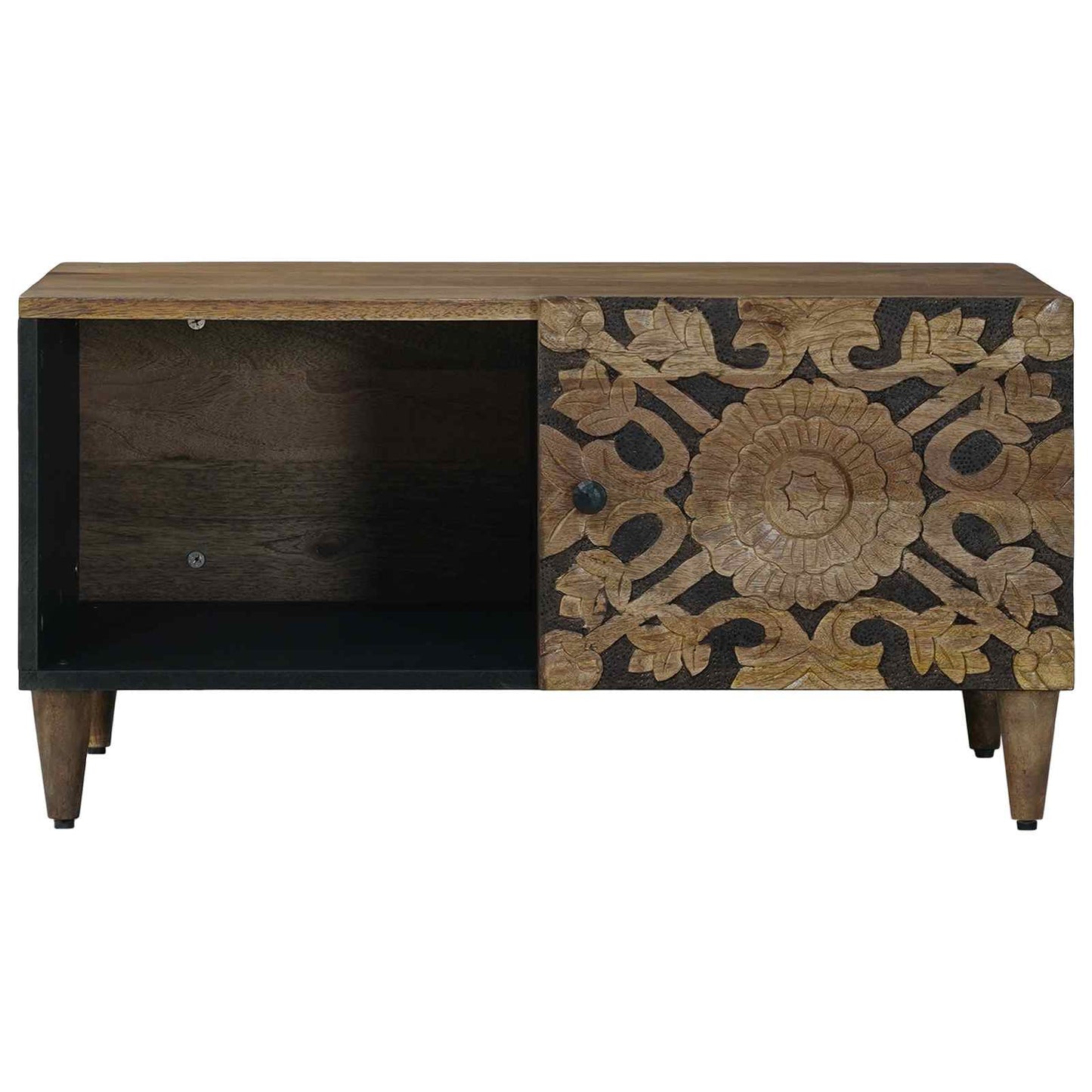 Coffee Table Brown 80 x 50 x 40 cm Solid Mango Wood