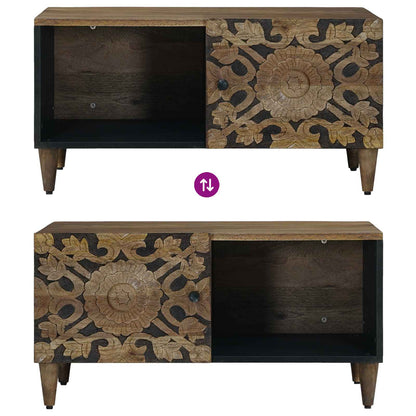 Coffee Table Brown 80 x 50 x 40 cm Solid Mango Wood