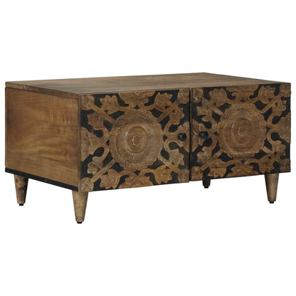 Coffee Table Brown 80 x 50 x 40 cm Solid Mango Wood