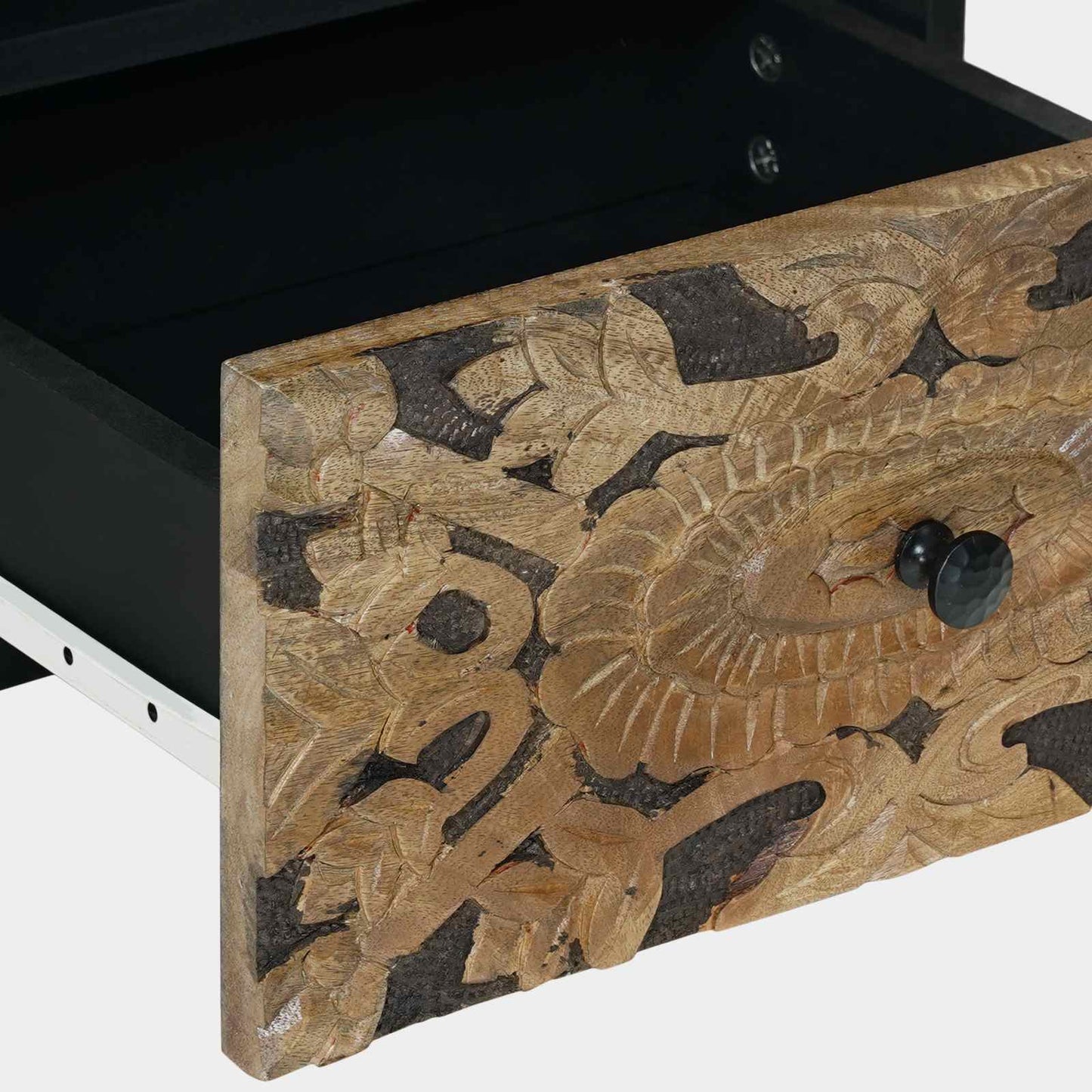Bed cabinet 2 pcs Brown 40 x 33 x 46 cm Solid Mango Wood