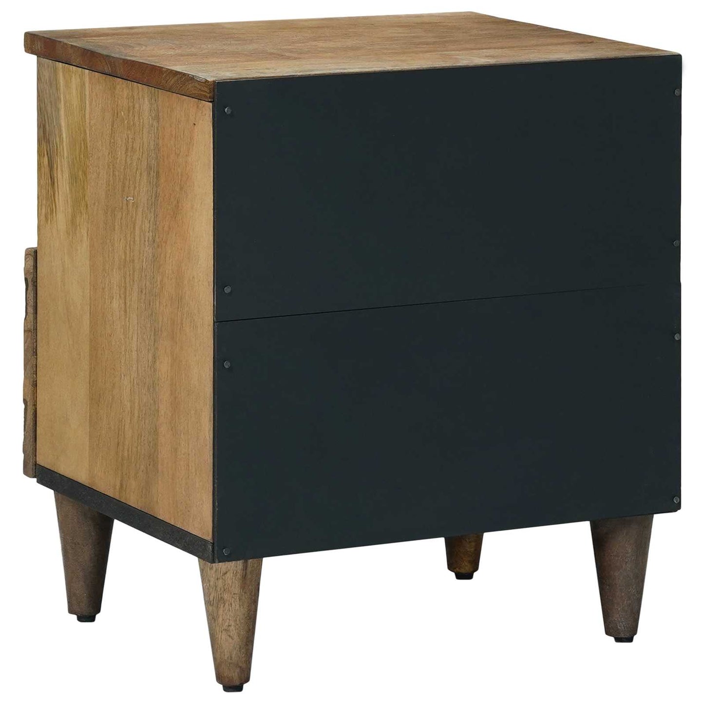 Bed cabinet 2 pcs Brown 40 x 33 x 46 cm Solid Mango Wood