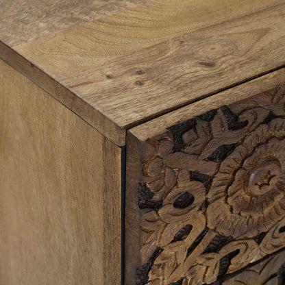 Bed cabinet with Drawer Brown 50 x 33 x 60 cm Solid Mango Wood