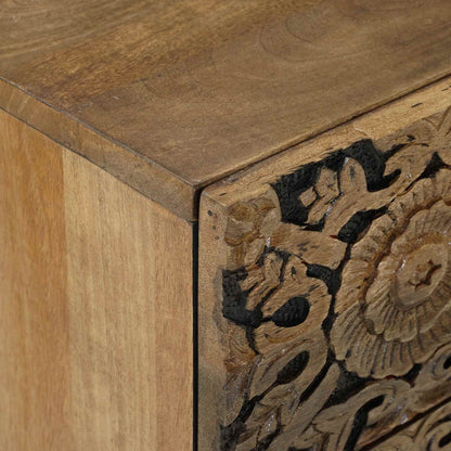 Bed cabinet with Drawer Brown 50 x 33 x 60 cm Solid Mango Wood