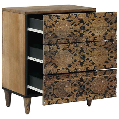 Bed cabinet with Drawer Brown 50 x 33 x 60 cm Solid Mango Wood