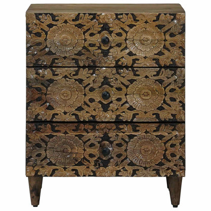 Bed cabinet with Drawer Brown 50 x 33 x 60 cm Solid Mango Wood