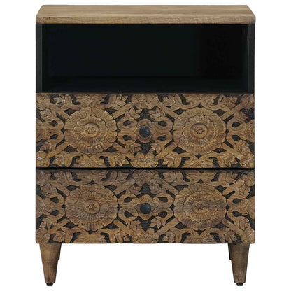 Bed cabinet with Drawer Brown 50 x 33 x 60 cm Solid Mango Wood