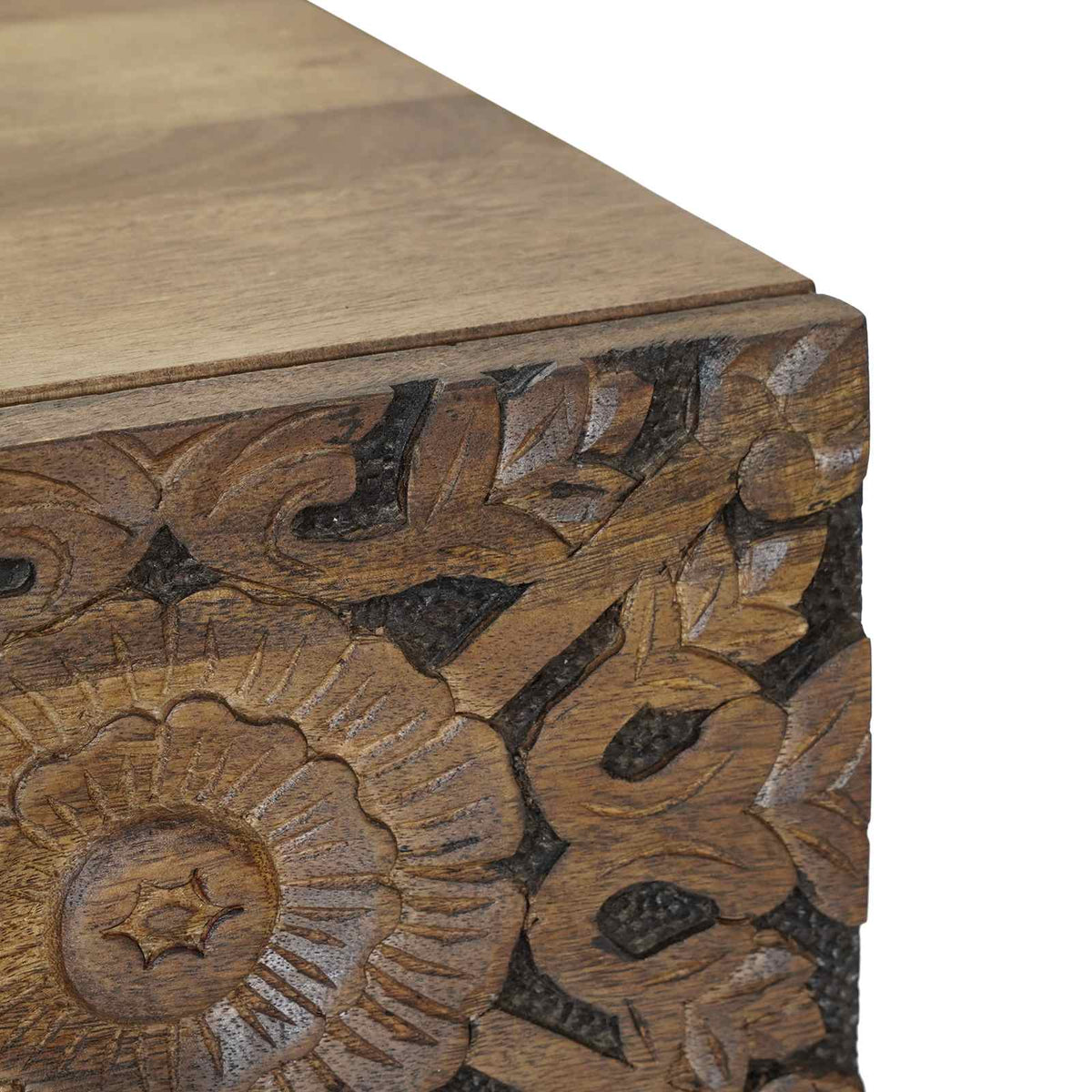 Bed cabinet Brown 50 x 33 x 60 cm Solid Mango Wood