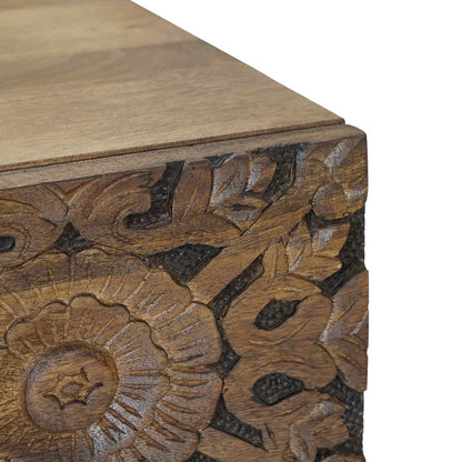 Bed cabinet Brown 50 x 33 x 60 cm Solid Mango Wood