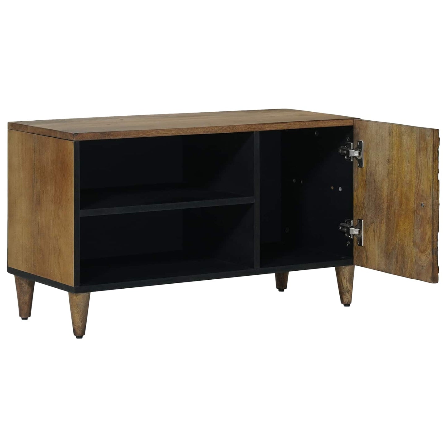 TV Cabinet with Shelf Brown 80 x 31.5 x 46 cm Solid Mango Wood