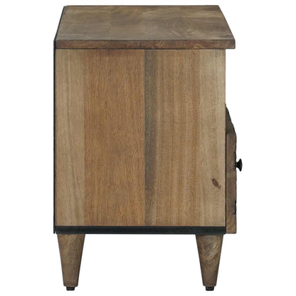 TV Cabinet with Drawer Brown 80 x 33.5 x 46 cm Solid Mango Wood
