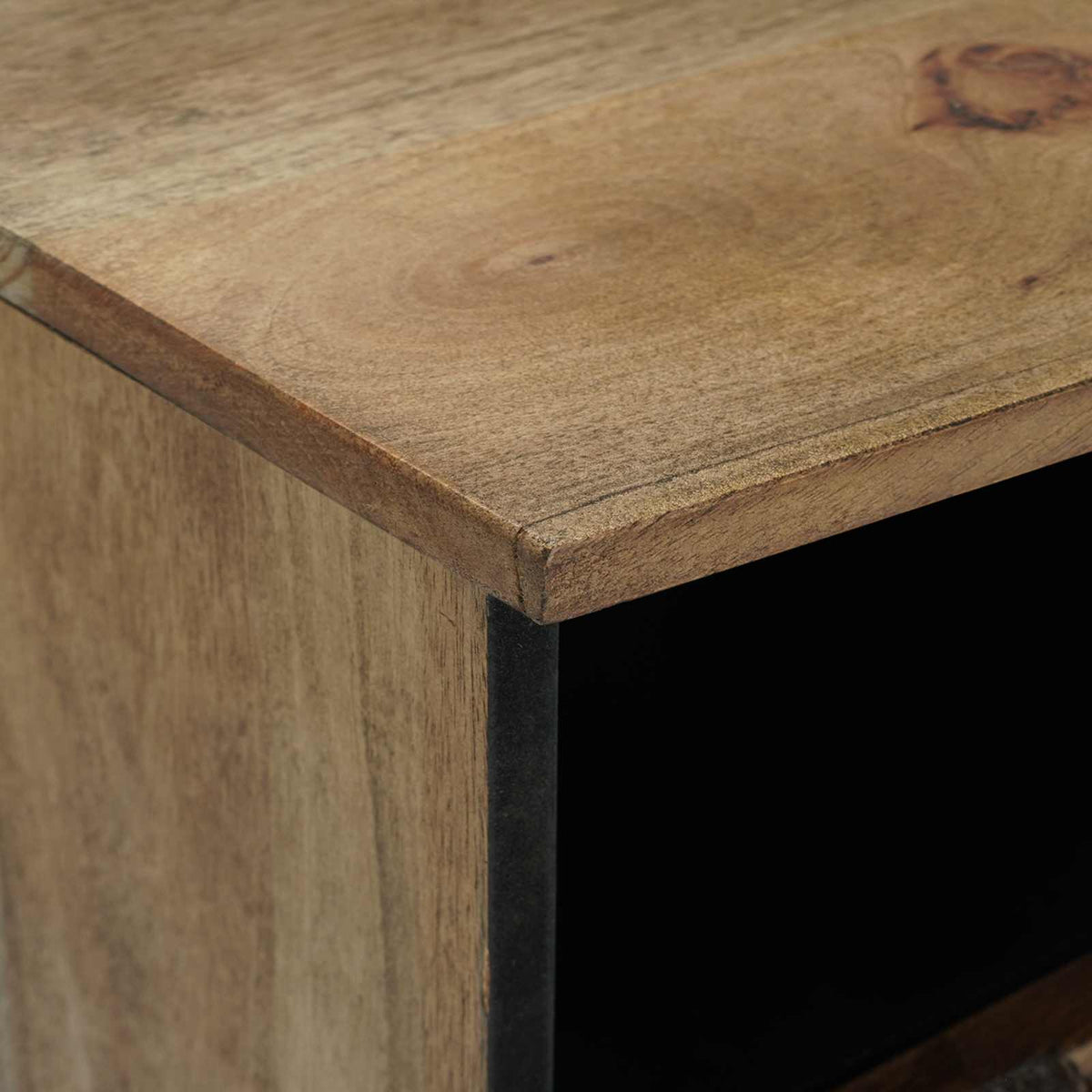 TV Cabinet with Shelf Brown 100 x 33.5 x 46 cm Solid Mango Wood