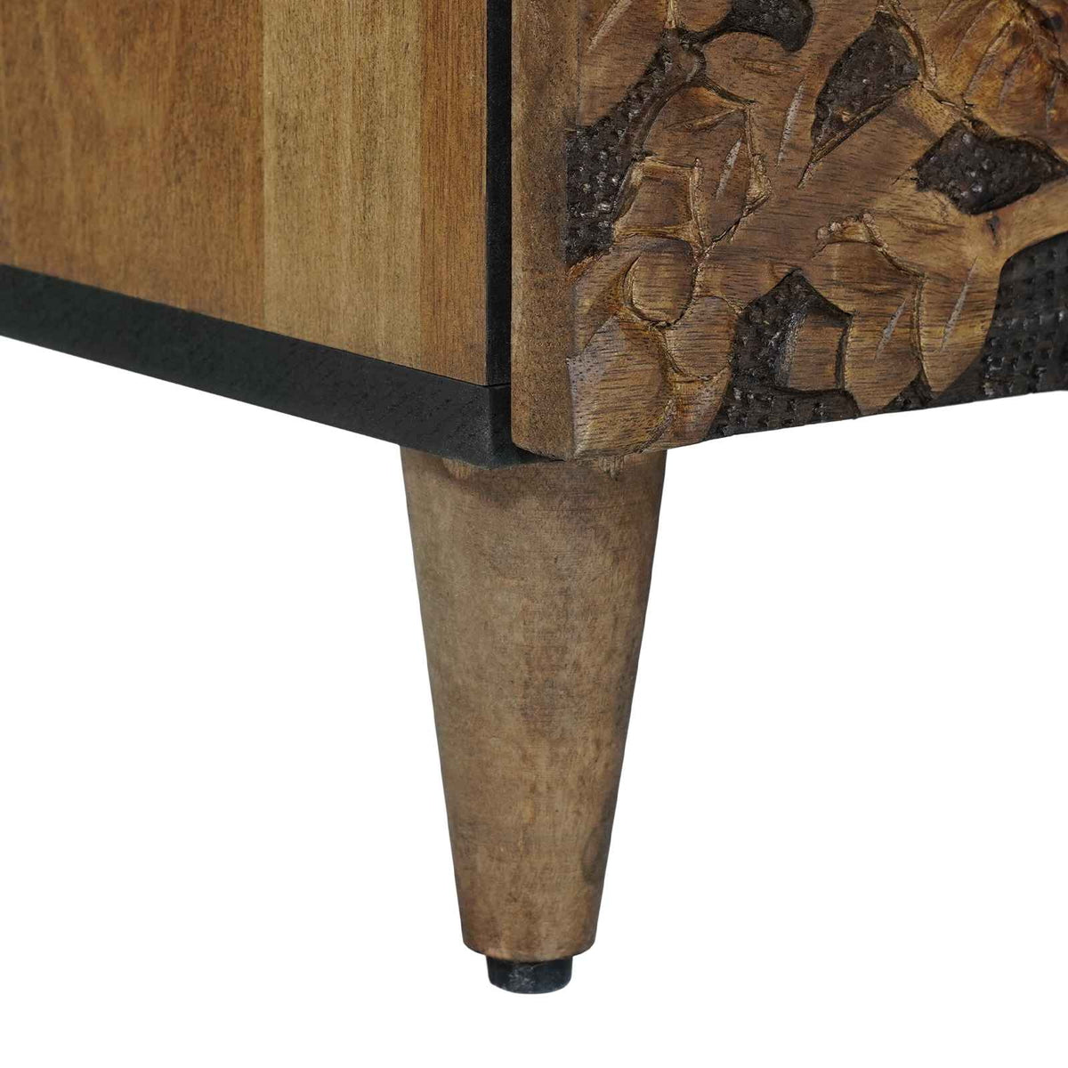 TV Cabinet with Shelf Brown 100 x 33.5 x 46 cm Solid Mango Wood