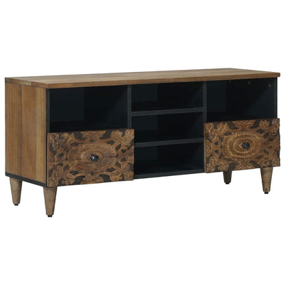TV Cabinet with Shelf Brown 100 x 33.5 x 46 cm Solid Mango Wood