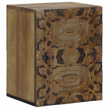 Bathroom Hanging Cabinet with Storage Brown 38 x 33.5 x 48 cm