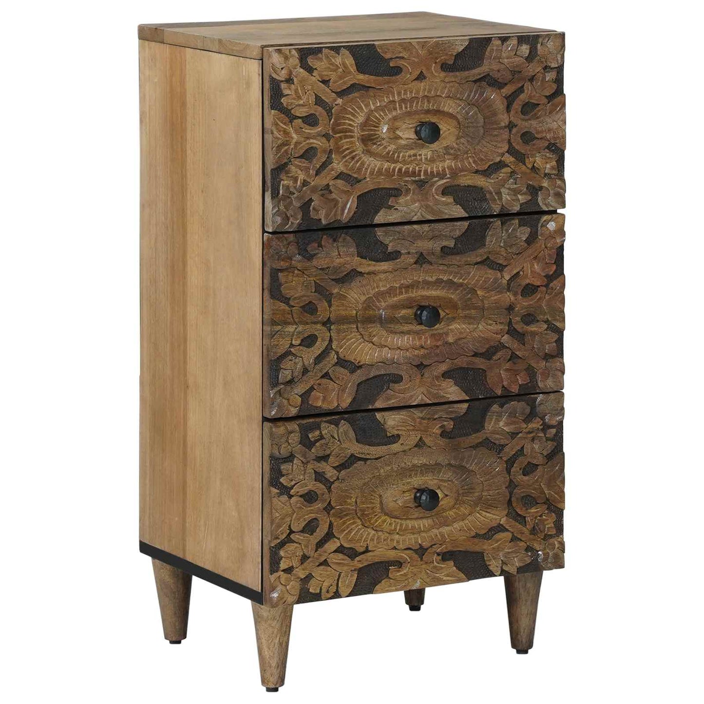 Sideboard with Drawer Brown 40 x 33.5 x 75 cm Solid Mango Wood