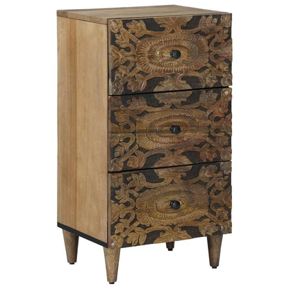 Sideboard with Drawer Brown 40 x 33.5 x 75 cm Solid Mango Wood