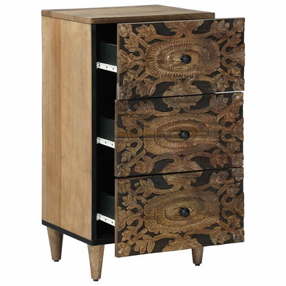 Sideboard with Drawer Brown 40 x 33.5 x 75 cm Solid Mango Wood