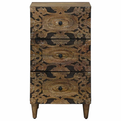 Sideboard with Drawer Brown 40 x 33.5 x 75 cm Solid Mango Wood