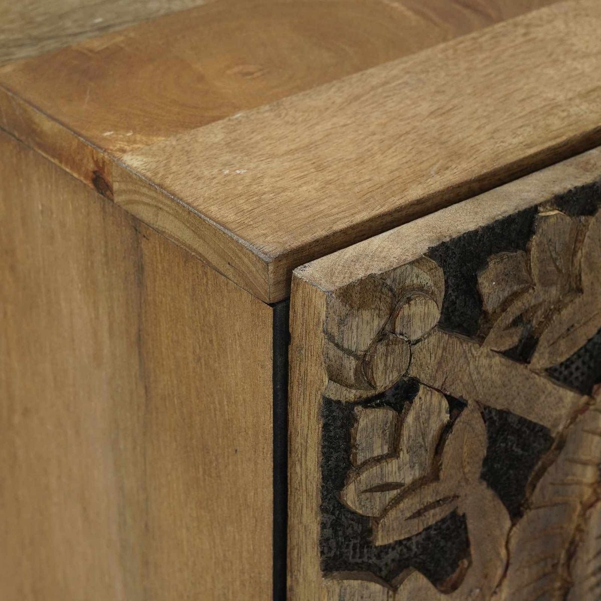 Sideboard with Storage Brown 40 x 33.5 x 75 cm Solid Mango Wood