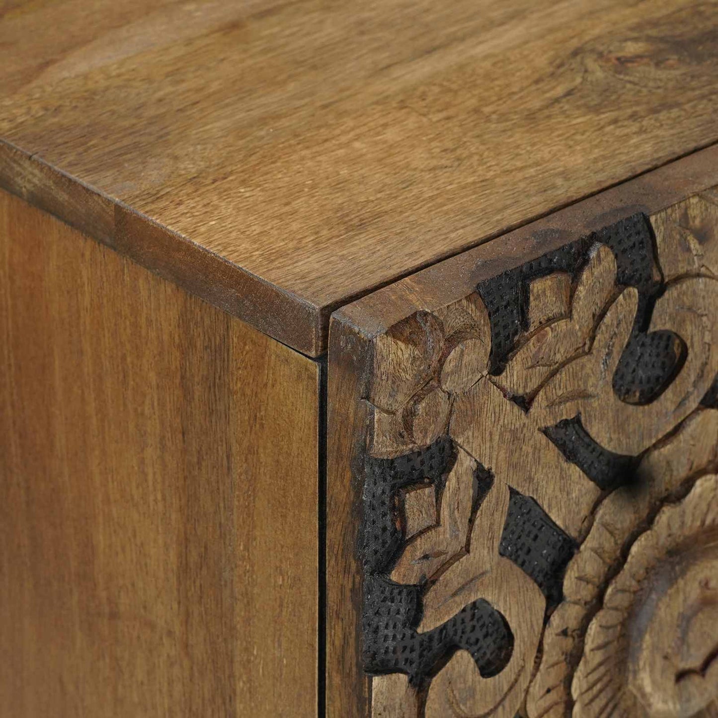 Sideboard with Storage Brown 60 x 33.5 x 75 cm Solid Mango Wood