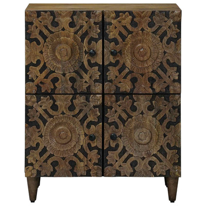 Sideboard with Storage Brown 60 x 33.5 x 75 cm Solid Mango Wood