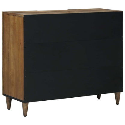 Sideboard with Shelf Brown 90 x 33.5 x 75 cm Solid Mango Wood