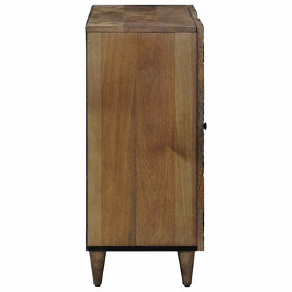 Sideboard with Shelf Brown 90 x 33.5 x 75 cm Solid Mango Wood