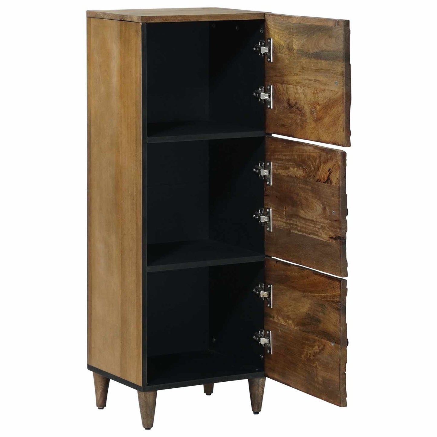 High Board with Shelf Brown 40 x 33.5 x 110 cm Solid Mango Wood