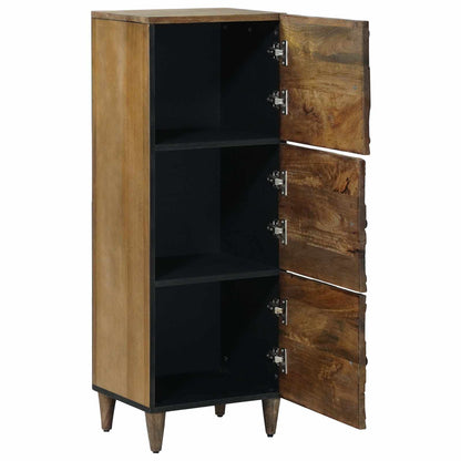High Board with Shelf Brown 40 x 33.5 x 110 cm Solid Mango Wood