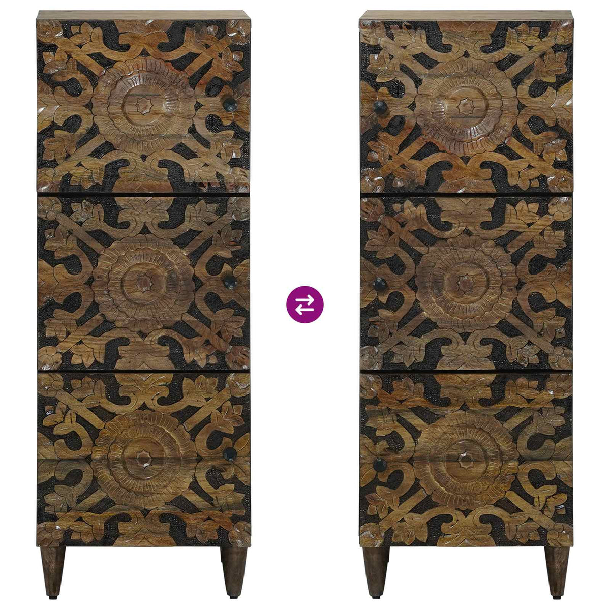 High Board Brown 40 x 33.5 x 110 cm Solid Mango Wood