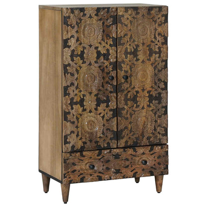 High Board with Shelf Brown 60 x 33.5 x 100 cm Solid Mango Wood