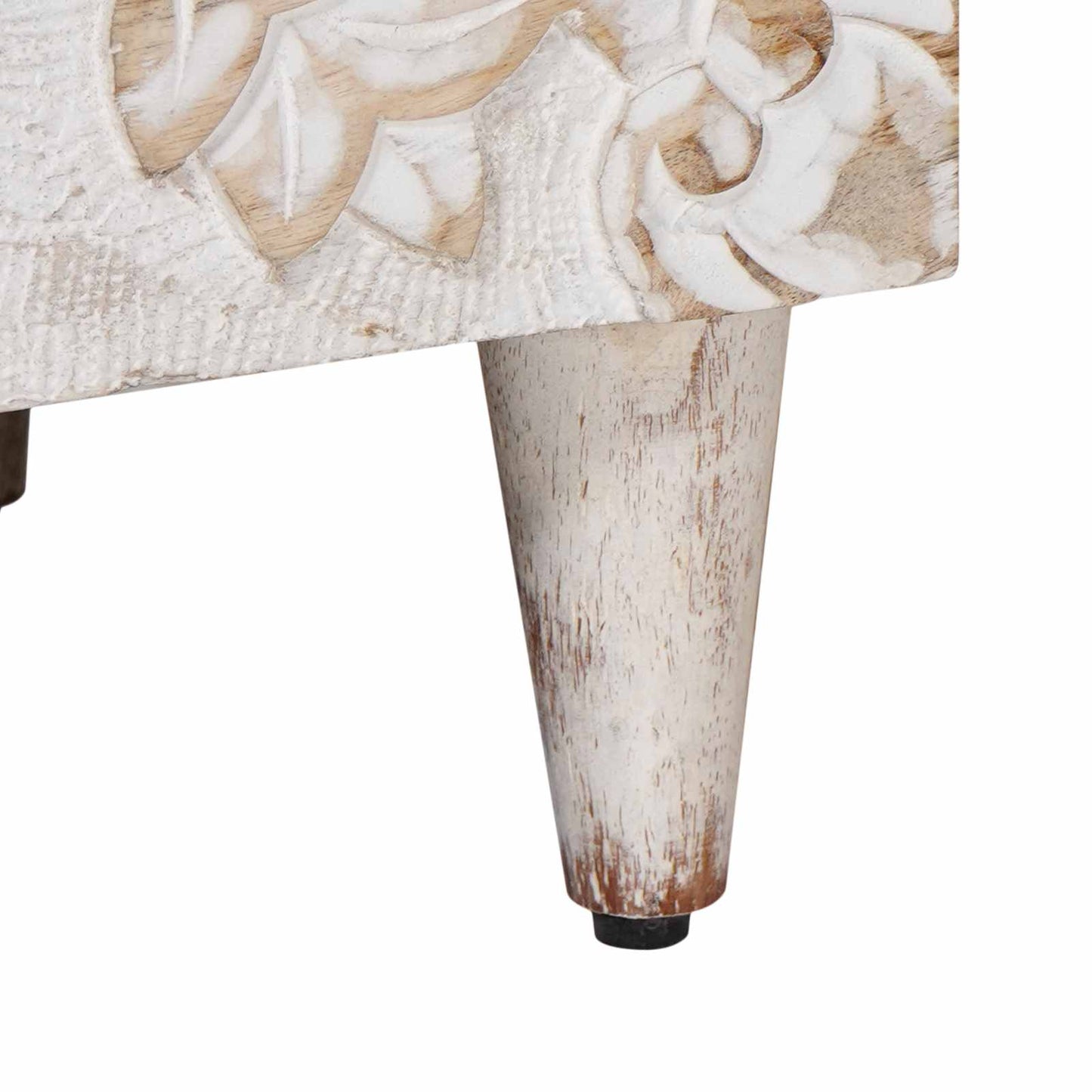 Bedside Cabinet 2 pcs White 40 x 33.5 x 46 cm Solid Mango Wood