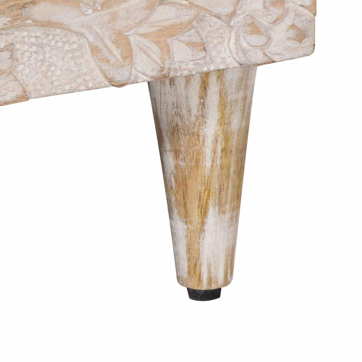 TV Cabinet White 70 x 33.5 x 46 cm Solid Mango Wood