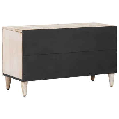 TV Cabinet with Shelf White 80 x 31.5 x 46 cm Solid Mango Wood