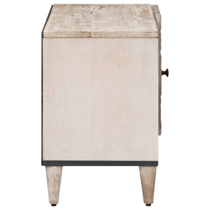 TV Cabinet with Shelf White 80 x 31.5 x 46 cm Solid Mango Wood